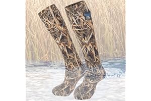Cutecrop Men Waterproof Duck Hunting Gear Wader Sock Breathable Waterfowl Fishing Knee-high for Outdoor Winter Duck Hunting