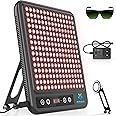 Astarexin Red Light Therapy Panel, 225 Dual-Chip LEDs with 660nm Red & 850nm Near Infrared Light for Face, Skin, Sleep, Body Relaxation, Portable Therapy Panel with Stand & Timer