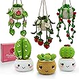 SGIBYN Crochet Kit for Beginners with Step-by-Step Video Tutorials,Beginners Starter Crochet Succulent Pot Plant Kit for Adul