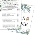 Eucalyptus 'He Said She Said' Bridal Shower Game - 30 Tropical Jungle Theme Cards For Wedding Parties & Bachelorette Fun