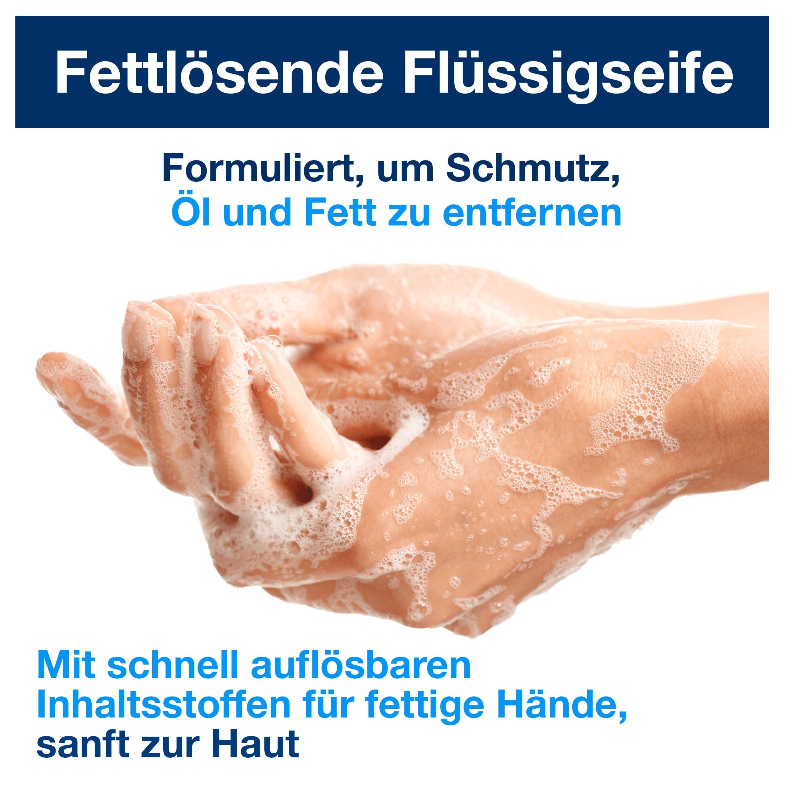 Tork fettlösende Flüssigseife S4, dermatologisch getestet, 6 x 1.000 ml, 424401 3