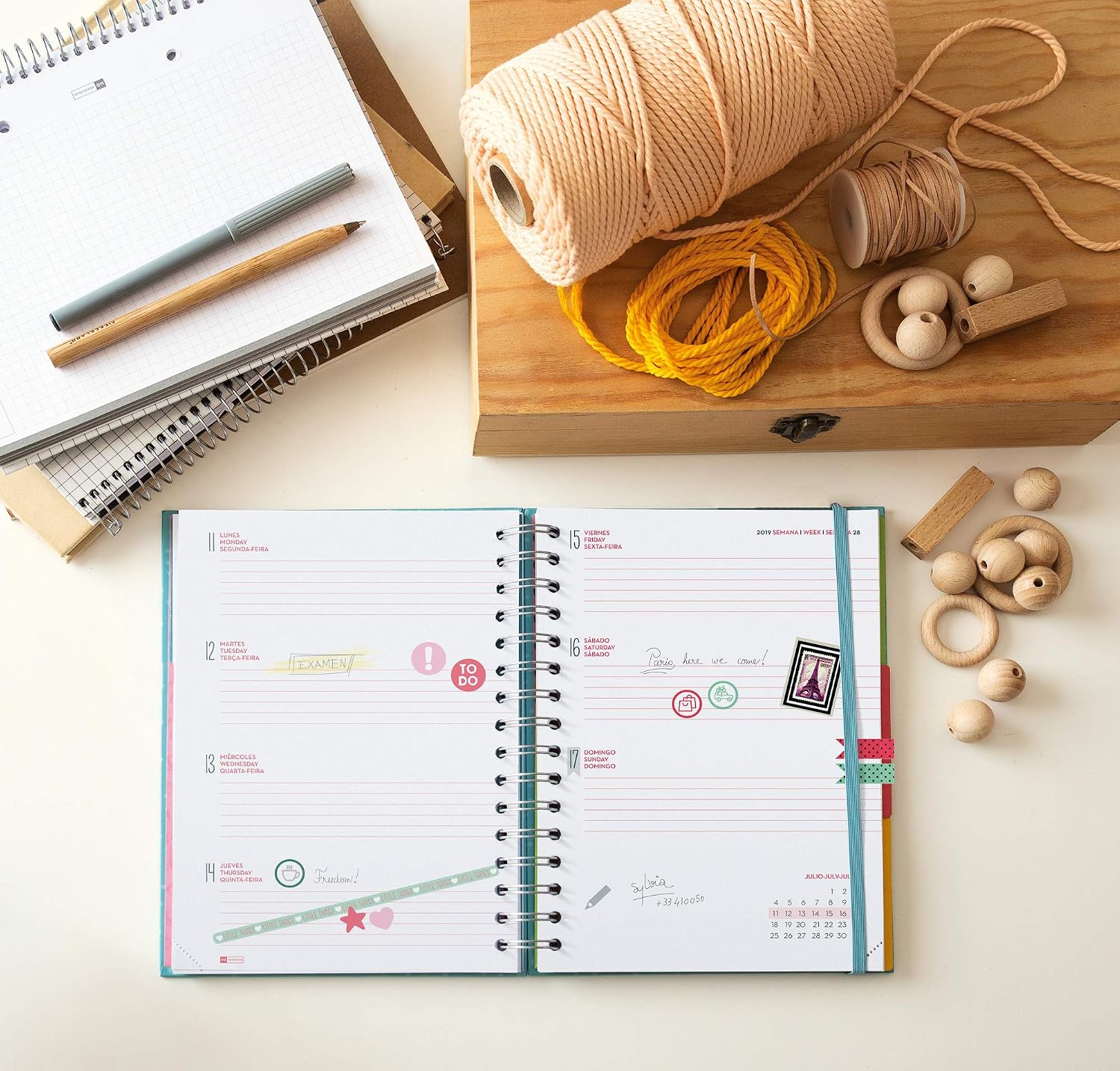 Miquelrius Pink School Diary, rose - Image 3
