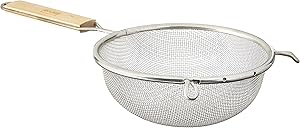 Winco Strainer, 6.25-Inch Diameter, Medium Single Mesh, Tin, Tan