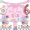 Amazon.com: Kreatwow Donut 6th Birthday Party Decorations Sweet and ...
