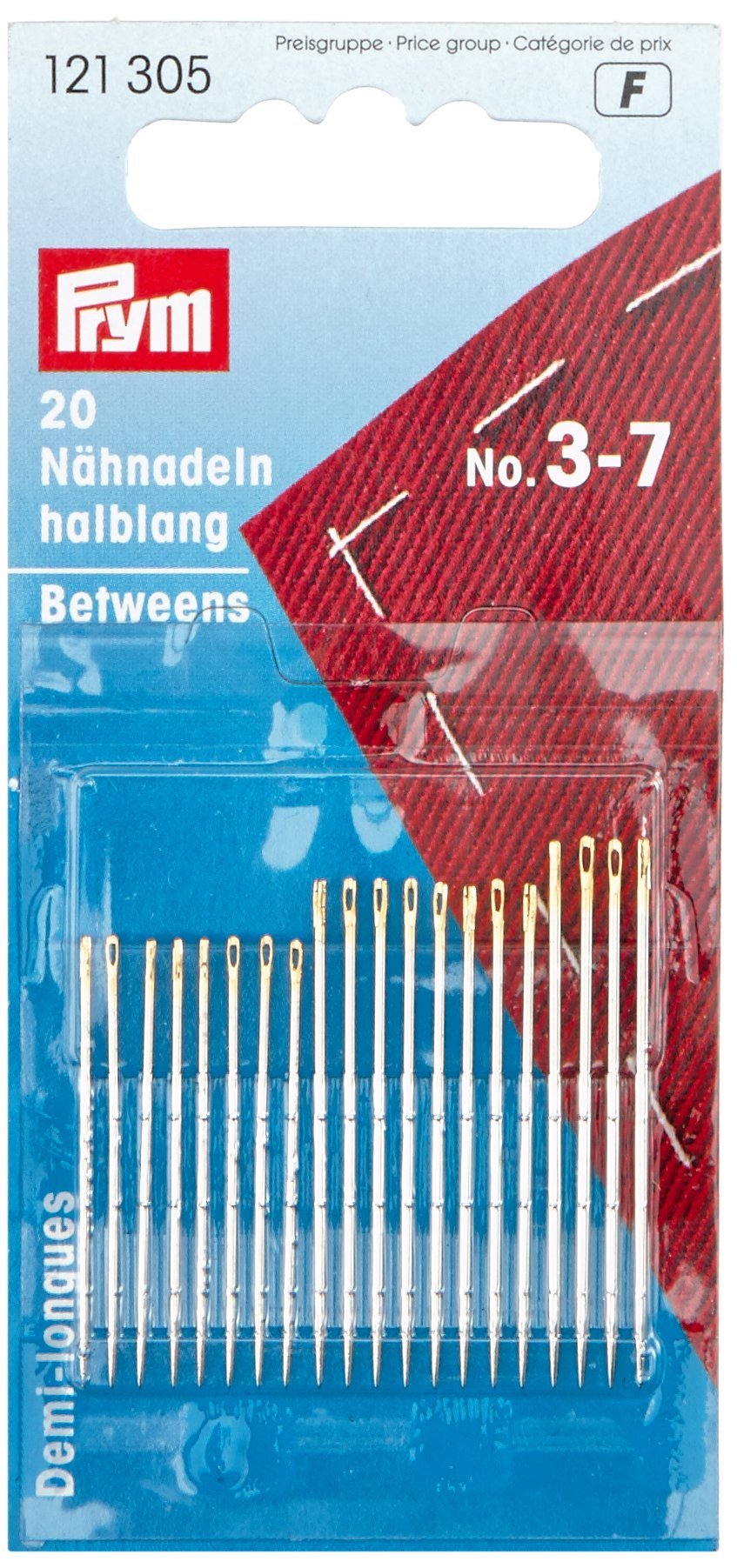 Prym - Steel Assorted No.3-7 Quilting Needles - 1 Unit