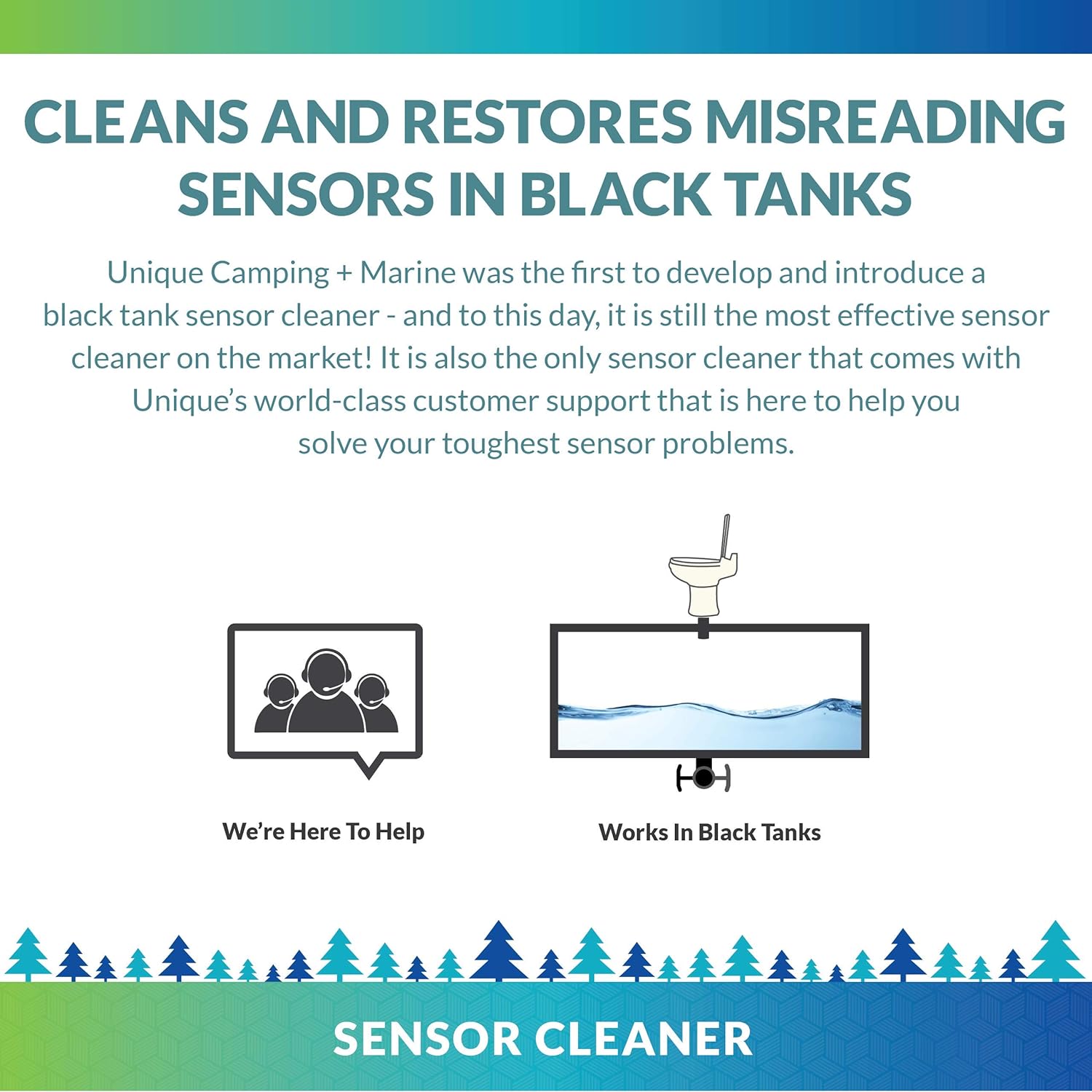 Unique Sensor Cleaner Liquid for RV and Boat Black Water Holding Tanks 32 oz. 41J-1: Automotive