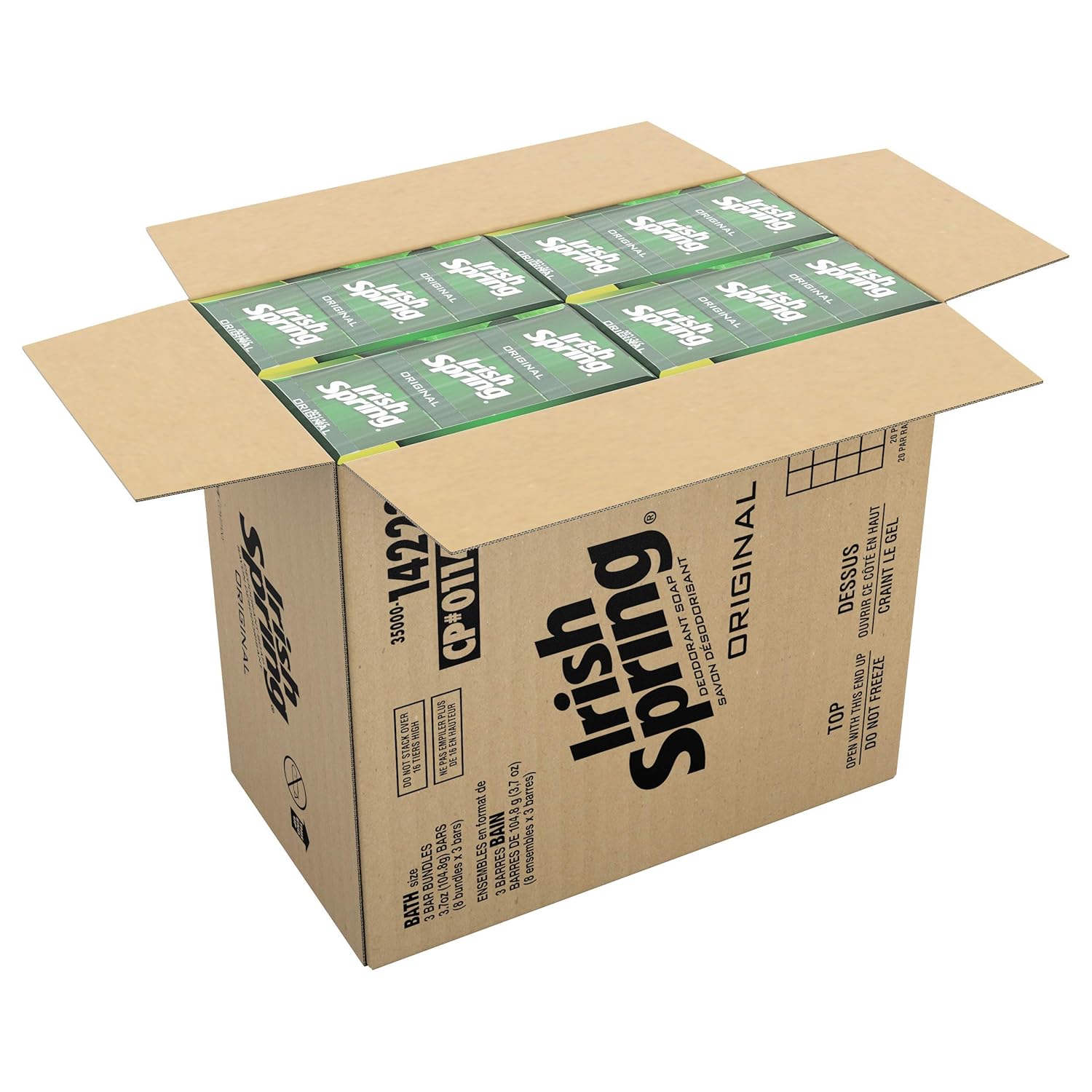 Irish Spring Men's Deodorant Soap Bar, Original Scent - 3.7 ounces (24 Count) : Beauty