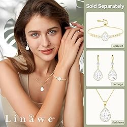 Linawe Crystal Pendant Necklace for Women