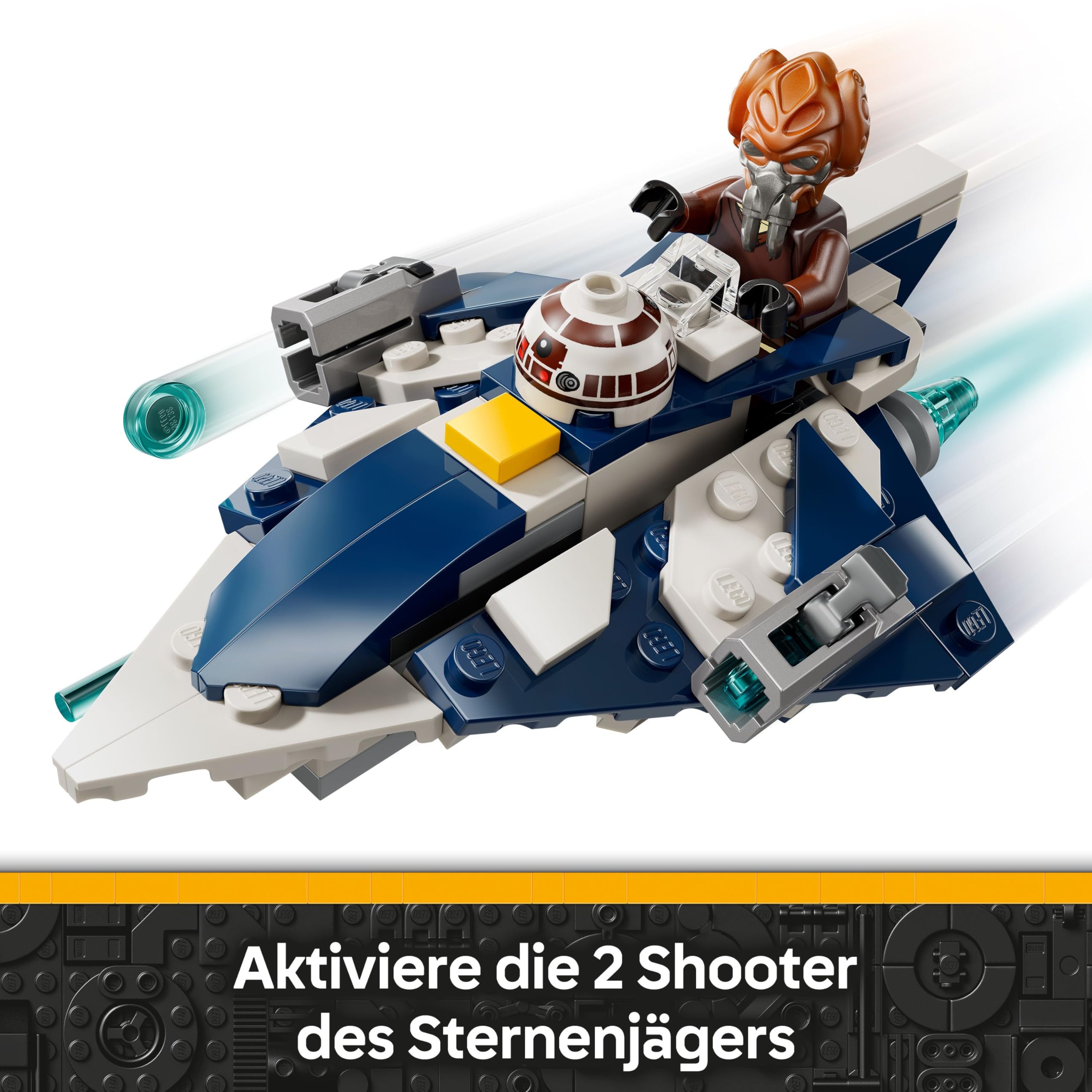 LEGO Star Wars 75400 Plo Koons Jedi Starfighter Microfighter Bauspielzeug mit 2 Shootern - inklusive Mini-Figur mit Lichtschwert - Geschenk für Jungen ab 6 Jahren und Fans von The Clone Wars 3