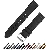 Benchmark Suede Watch Strap - Vintage Leather Watch Band for Men &amp; Women - Compatible with Regular &amp; Smart Watches - Choice of Color &amp; Width - 18mm, 20mm or 22mm