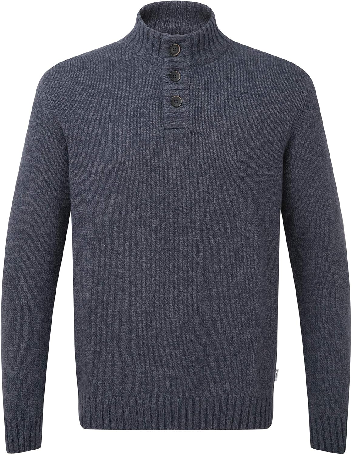 TOG 24 Bert Mens Funnel Knit Jumper, Chunky Cosy Knitted Wool Blend