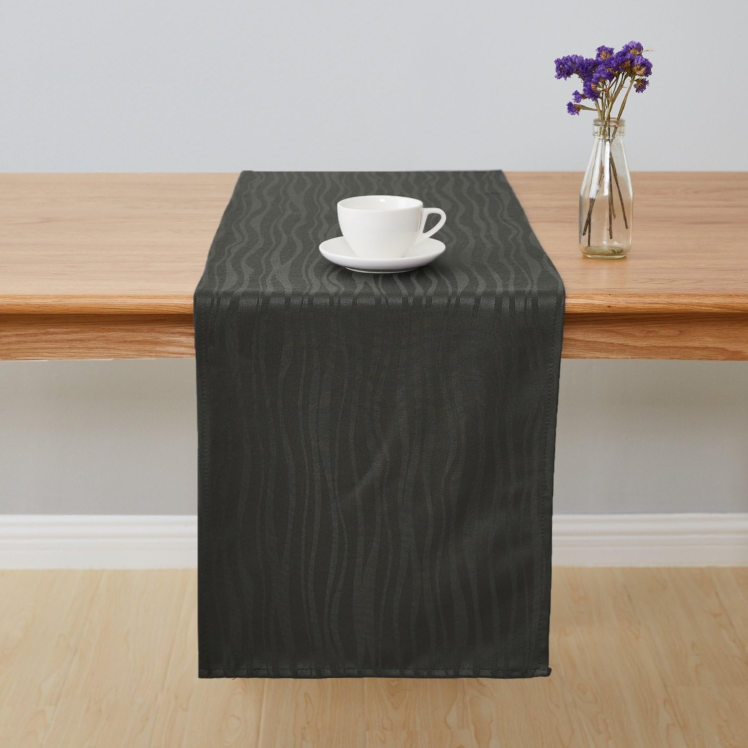 Best table runner jacquard black