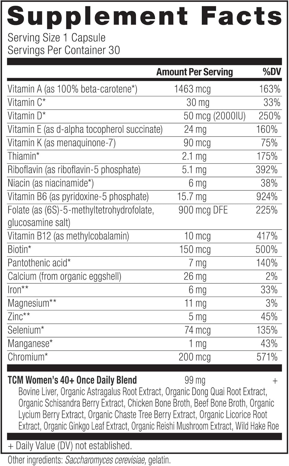 Ancient Nutrition, Ancient Multi Women's 40+ Once Daily - Multi Vitamin & Immune Support, Adaptogenic Herbs, 30 Capsules: Health & Personal Care
