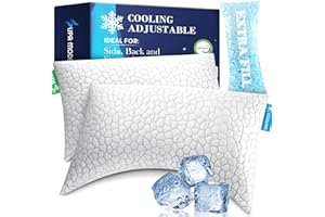 SUPA MODERN Side Sleeper Pillows for Adults, Cervical Pillow for Side Sleepers Neck and Shoulder Pain Relief, Cooling Crescent Neck Pillow with Adjustable Loft ,Shredded Memory Foam Pillows Queen Size Set of 2