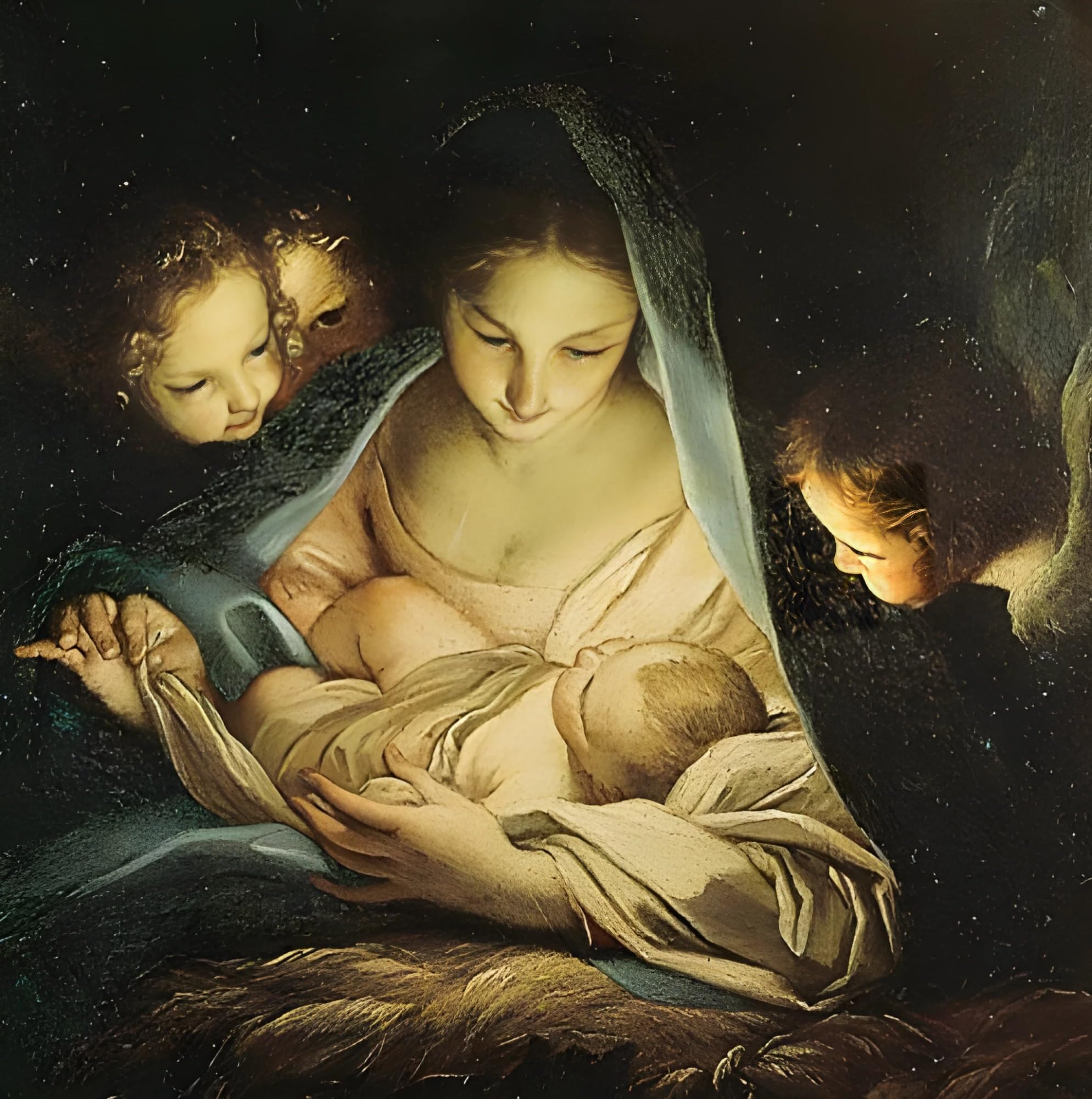 Museums & Galleries Charity Christmas Cards Pack of 8 - Mary and Jesus Design - Religious Premium Greeting Cards Multipack with Envelopes - Supporting UK Charity - Macmillan Cancer Support