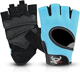 BEAST RAGE Weight Lifting Gloves Breathable Non-Slip Palm M AQUA