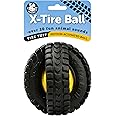 Pet Qwerks X-Tire Ball Interactive Dog Toy - Rugged Tires with a Sound Ball in The Center, Interactive Toys That Make Noise, 