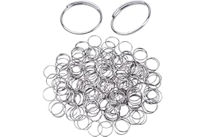 H&D HYALINE & DORA H&D 500pcs Round Edged Split Circular Ring Clips for Crystal Lamps, Crystal Curtain, Crystal Garland, Necklaces, Keys, Earrings, Jewelry Making and Craft Ideas (14mm, Silver)