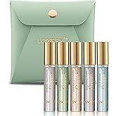 Birthday Gifts From Daughter & Son - Perfume Set Pack of 5 With Leather Pouch - 10ml Mini Fragrances for Travel, Solo Scent & Layering - Sampler Sets for Women & Men