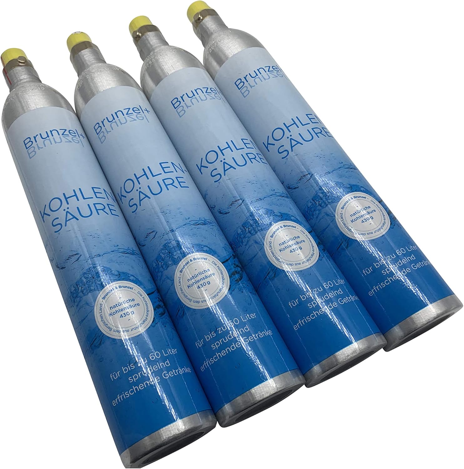 K&K 4 Stück CO2 Zylinder für Soda Stream Wassersprudler