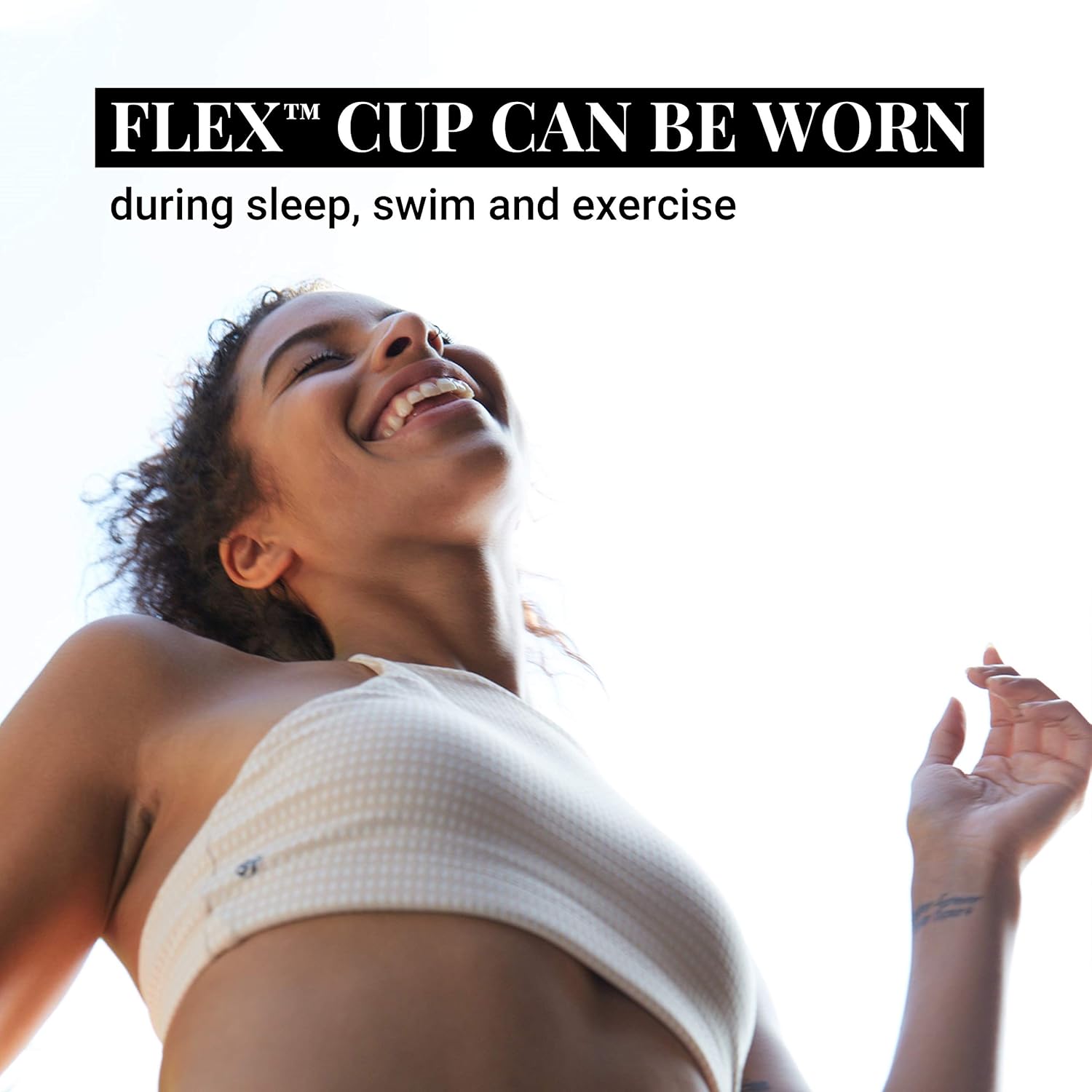 FLEX Menstrual Cup - Reusable Period Cup - Easy Removal Ring - Small - Black: Health & Personal Care
