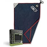 Aiming Fluid Golf Magnetic Golf Towel - 3-Stage Cleaning System, Microfiber Rag, Strong Magnet for Golfcart Bags or Landing Pads, for Men & Women Golfers, Golfing Accessories (Blue, 16" x 24" Stubby)