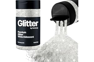 White Iridescent Glitter Shaker 120g Multi Size Glitter | Metallic Flakes Sequins Sparkles for Resin, Epoxy, Paint, Crafts | 