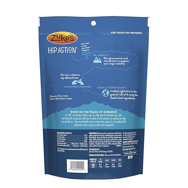 ZUKE`S HIP ACTION DOG TREAT BEEF 1LB