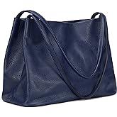 Kattee Leather Tote Bags for Women, Casual Shoulder Hobo Purses and Handbags, Top Magnetic Snap Closure