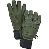 Hestra Leather Fall Line - Short Freeride 5-Finger Snow Glove with Superior Grip for Skiing, Snowboarding and Mountaineering