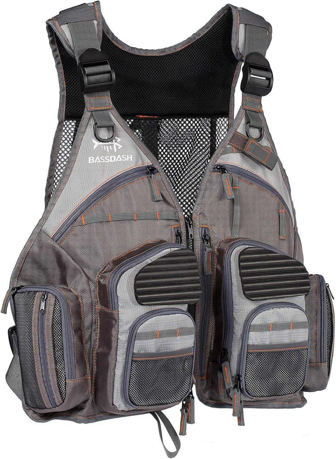 Bassdash Strap Fishing Vest Adjustable for Men and Women, for Fly Bass Fishing and Outdoor Activities: Clothing