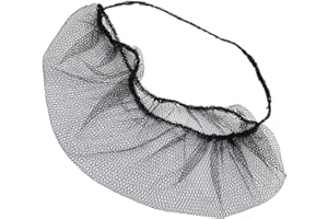100 Pack Disposable Nylon Honeycomb Royal Beard Protector Nets, Beard Covers Protector, Elastic Net Black,Breathable Nets 19 