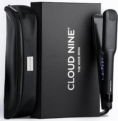 Cloud Nine The Wide Iron Black Wide Plate Hair Straightener 11 Temp Settings