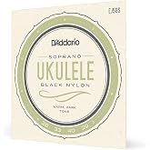 D'Addario Ukulele Strings Black Nylon Soprano EJ53S, 4-String Set | D'Addario ukulele strings deliver warm tone, excellent intonation, tuning stability and long-lasting performance.