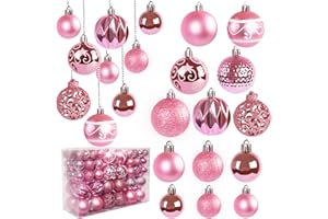 Artmag Christmas Ornaments Set, 100 pcs Christmas Tree Decorations Set Shatterproof Christmas Balls Ornaments for Wedding Hol