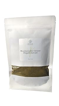Grüner Propolis Trockenextrakt - Spitzenqualität aus Brasilien Pulver 80G - Propolis Extrakt OHNE Alkohol - 100% Natürlich un