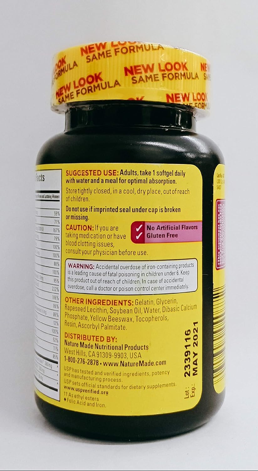 Nature Made Prenatal Multi + DHA, 70 softgels ...