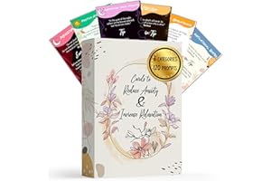 HOMIEX Affirmation cards - 60 Unique Mindfulness Cards for Anxiety Relief, Relaxation, and Self-Care - Daily Meditation and 120 Positive Affirmations for Womens and Men, motivational, inspiration