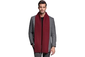 RIONA Men's Winter Cashmere Feel Australian Wool Soft Warm Knitted Scarf