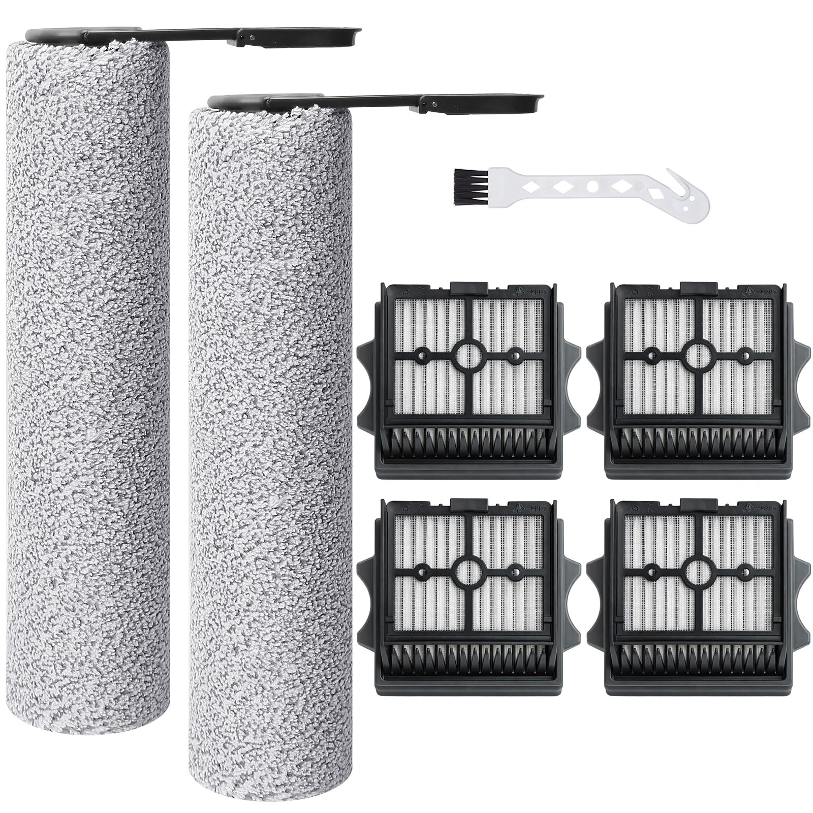 Photo 1 of ?Not for Switch S6 Stretch/S7 Pro?2 Roller Brush and 4 HEPA Filter Replacement for Tineco Floor One Stretch S6,S7 Stretch Ultra,S7 Stretch Steam,S9 Artist Pro/Steam,i5/i6 Stretch