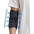 Niceuare Elbow Brace with 2 Removable Metal Splints - Adjustable Elbow Support for Tendonitis, Cubital Tunnel Syndrome, and Ulnar Nerve Entrapment Pain Relief Fit Men ＆ Women