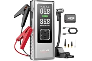 Car Battery Jump Starter with Air Compressor 160PSI,Portable Jump Starter Battery Pack (All Gas/10L Diesel),12V Starter Jump 