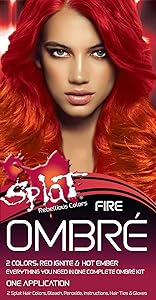 Frankel & Frankel Splat Rebellious Colors Hair Coloring Complete Kit Fire Ombre(pack Of 1), 2.4 Oz