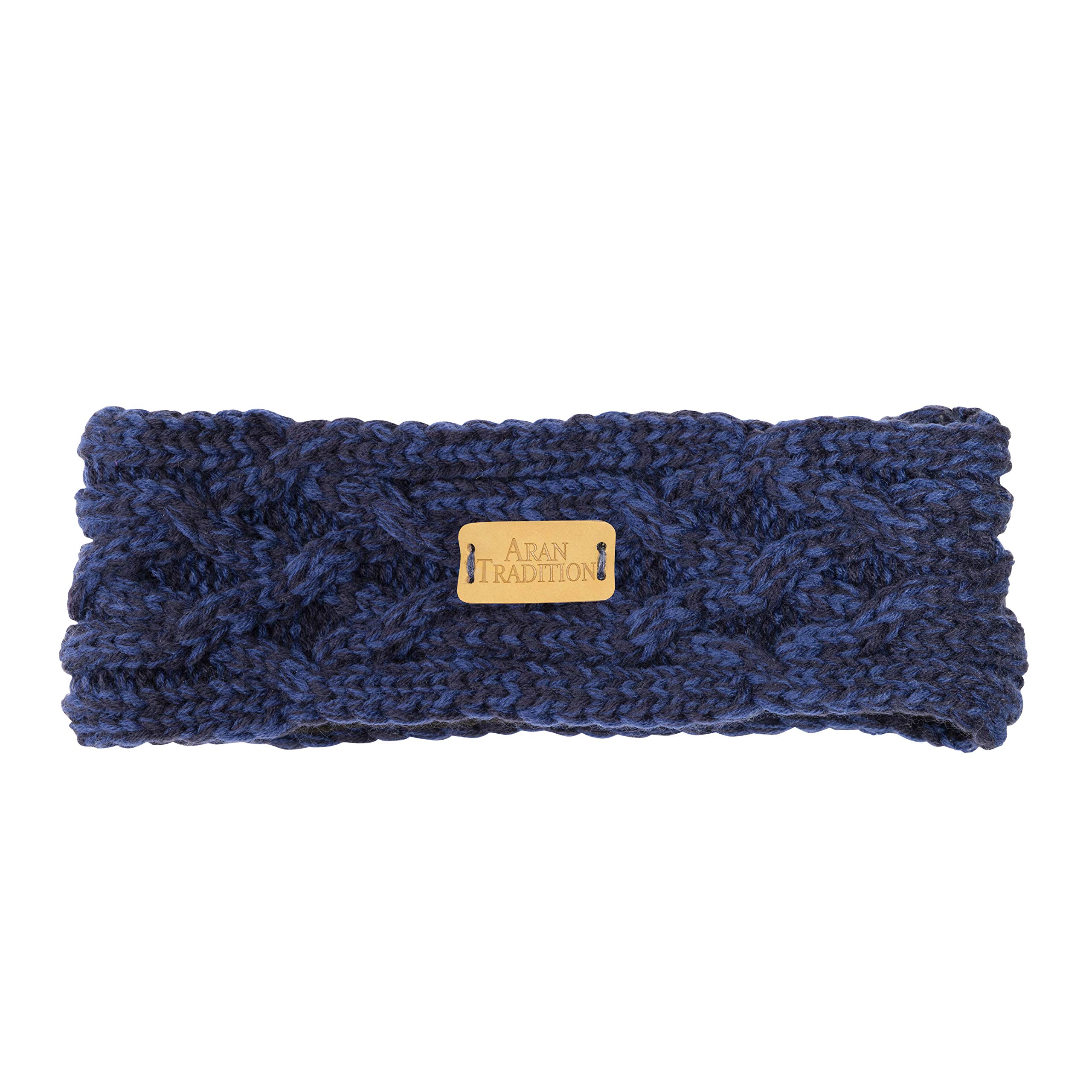 Aran Traditions Cable Knitted Style Headband (Navy)