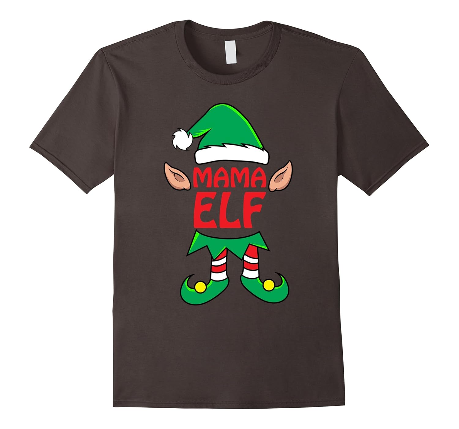 Mama ELF T-Shirt Dad Mom Family Matching Christmas Tee-ANZ