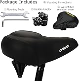 DAWAY C40 Ultra-Comfortable Oversized Bike Seat Memory Foam Padded view 6