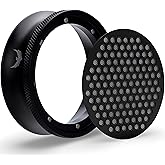 KNODOS 58mm Magnetic Espresso Portafilter Dosing Funnel and Puck Screen Set Coffee Dosing Ring And Filter Compatible with 58mm Portafilter Basket Premium Espresso Machine Accessories