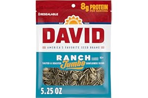 DAVID Jumbo Sunflower Seeds, Ranch Flavor, Stocking Stuffer, 5.25 oz.