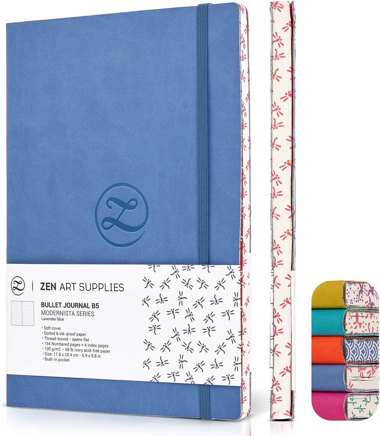ZenART Faux LeatherBound Dotted Journal B5 Sized, 7 x