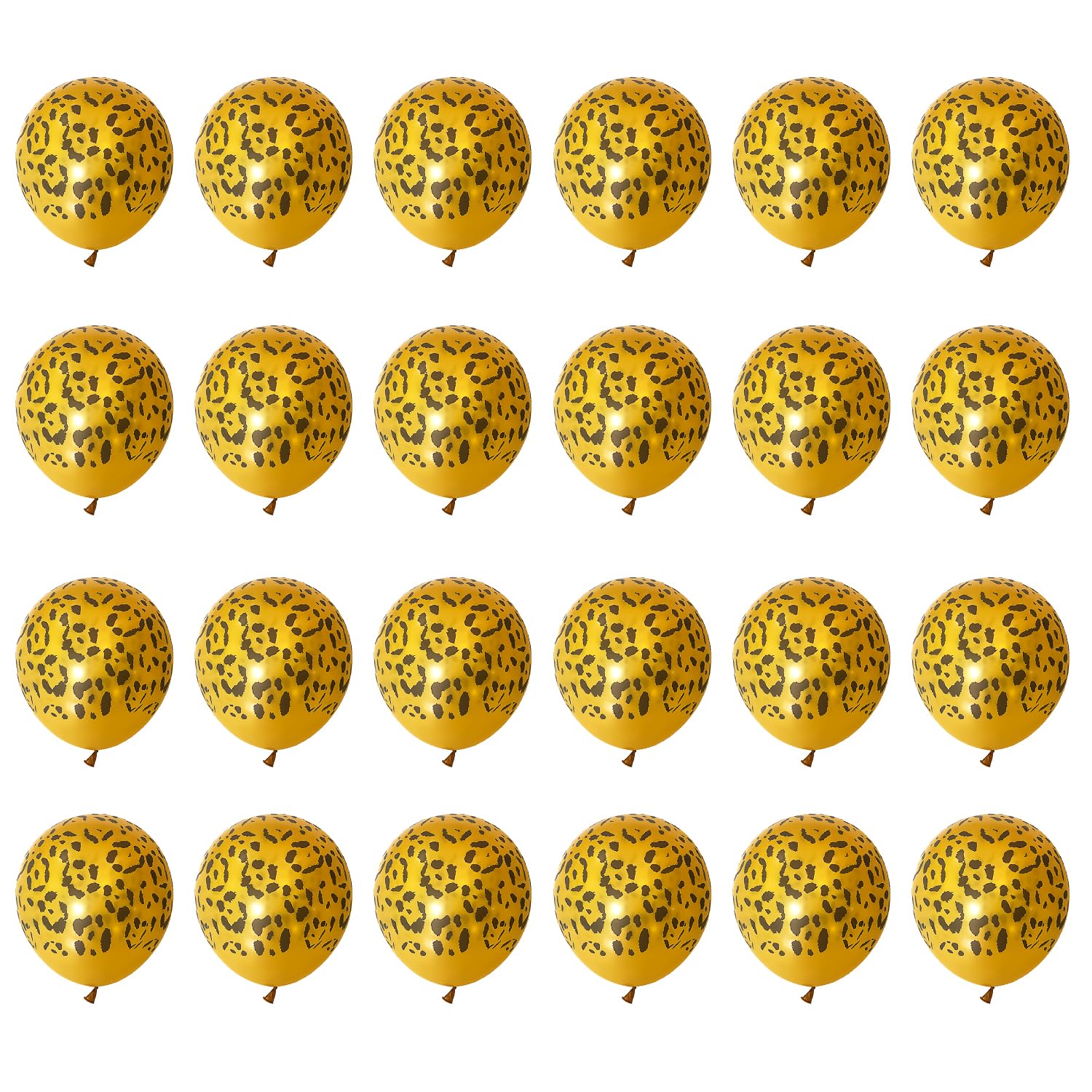 BORFUE 24Pcs Leopard Balloons Jungle Safari Balloons Animal Print Foil Balloons for Jungle Safari Theme Party Decorations Animal Theme Party Supplies